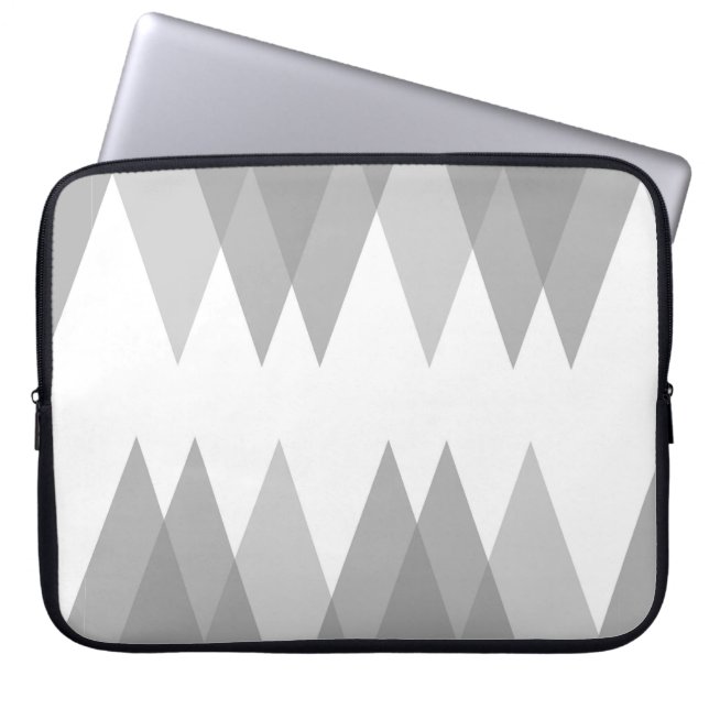 Housse Pour Ordinateur Portable Triangles gris (Devant)
