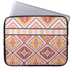 Housse Pour Ordinateur Portable Tribal Aztec rayé Arrière - plan sans couture
