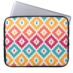 Housse Pour Ordinateur Portable Tribal Aztèque Orange turquoise Imprimer Ikat Dia