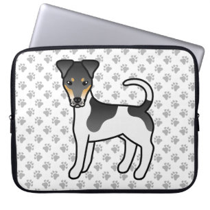 Housse Pour Ordinateur Portable Tricolore Fox lisse Terrier mignon Cartoon Chien