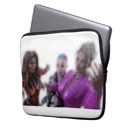 Housse Pour Ordinateur Portable Trois Drôles de Dames (devant gauche)