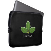 Housse Pour Ordinateur Portable Trois feuilles vertes modernes (Devant droit)
