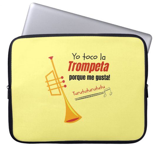 Housse Pour Ordinateur Portable trompette (Devant)