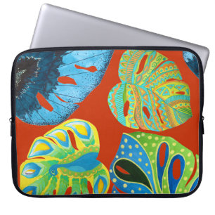 Housse Pour Ordinateur Portable Tropical Chic : Motif feutré sans joint.