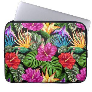 Housse Pour Ordinateur Portable Tropical Floral Motif d'humeur estivale