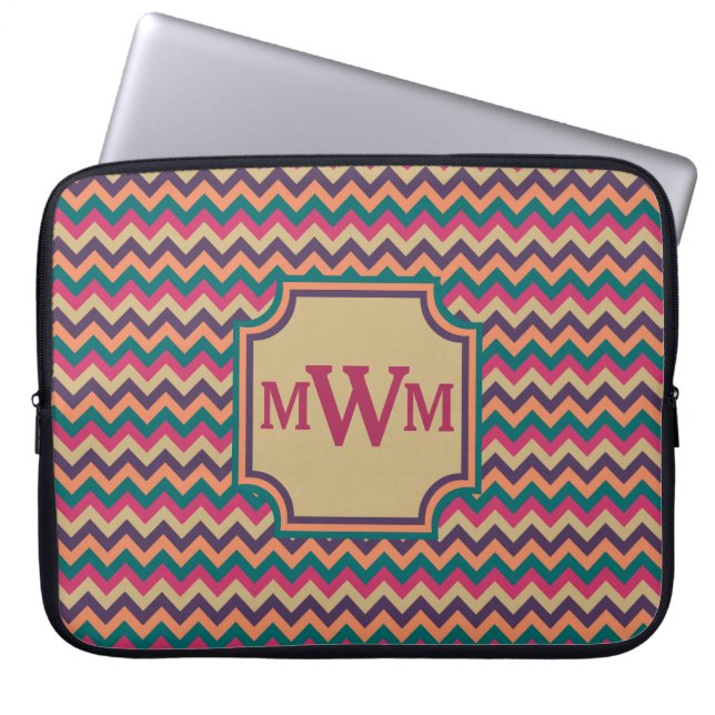 Housse pour ordinateur portable Tropical Zigzag (Devant)
