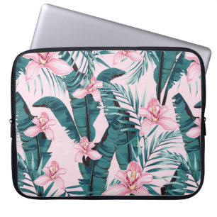 Housse Pour Ordinateur Portable Tropique peinture d'été sans couture motif avec