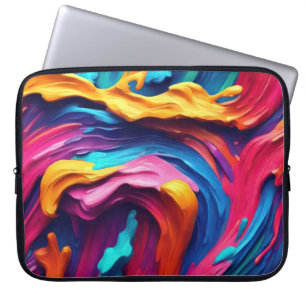 Housse Pour Ordinateur Portable Trucs de peinture Abstraits psychédéliques colorés