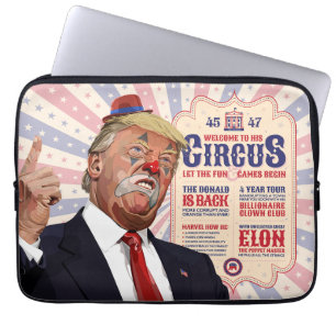 Housse Pour Ordinateur Portable Trump's Clown Show Circus - Design Poster vintage
