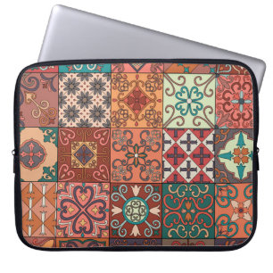 Housse Pour Ordinateur Portable Tuiles portugaises : Talavera Style Azulejo.