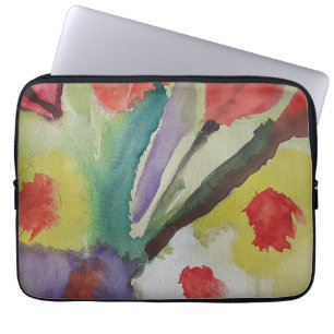 Housse Pour Ordinateur Portable Tulipes Abstraites et tamis à ressort