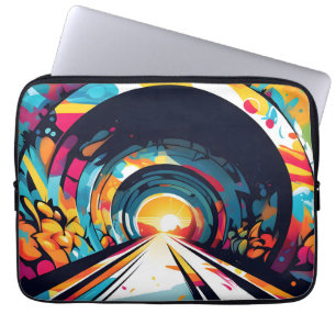Housse Pour Ordinateur Portable Tunnel Avec Graffiti Art