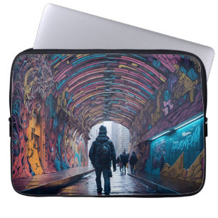 Housse Pour Ordinateur Portable Tunnel de graffiti d'art