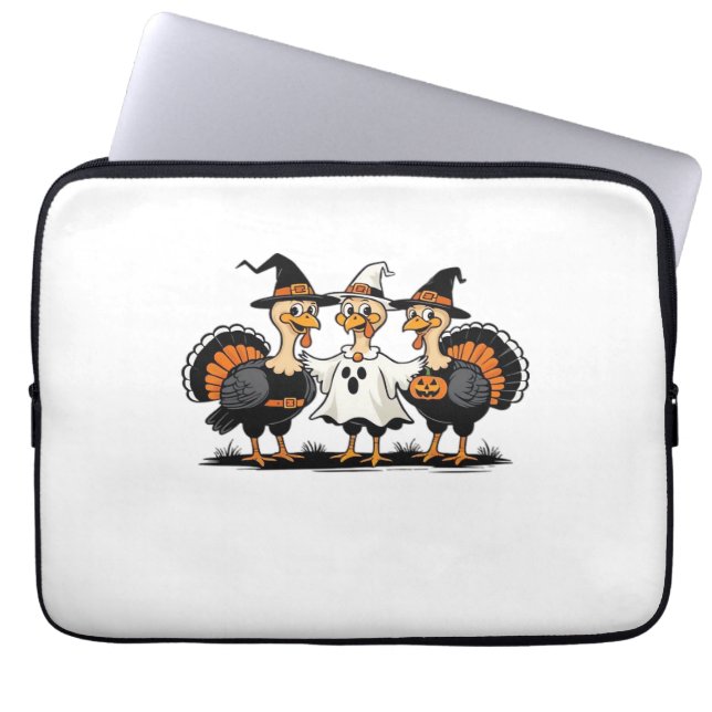 Housse Pour Ordinateur Portable Turquie Halloween Boo, Thanksgiving Turquie, Éffra (Devant)