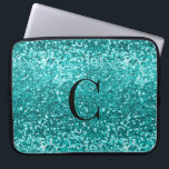 Housse Pour Ordinateur Portable Turquoise Aqua Turquoise Parties scintillant étinc<br><div class="desc">Chic Turquoise Aqua Turquoise Parties scintillant Sparkle Luxury Glam Monogram Portable Sleeve,  avec audacieuse,  chunky,  fausse parties scintillant bleu aqua (turquoise turquoise) et votre monogramme personnalisé. Veuillez nous contacter à cedarandstring@gmail.com si vous avez besoin d'aide pour la conception ou pour vous renseigner sur les produits correspondants.</div>