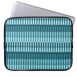 Housse Pour Ordinateur Portable Turquoise Bleu élégant Abstrait moderne Motif en b