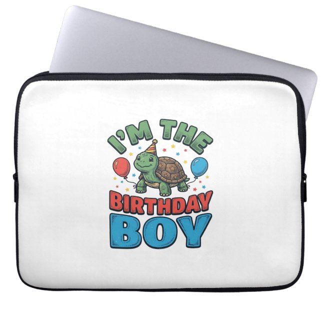 Housse Pour Ordinateur Portable Turtle garçon d'anniversaire conception de chemise (Devant)