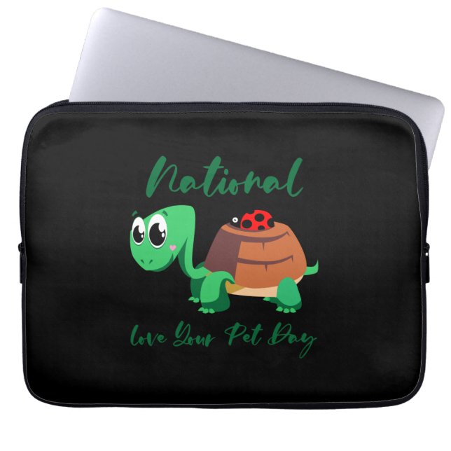 Housse Pour Ordinateur Portable Turtle Lover | National Love Your Turtle (Devant)