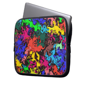 Housse Pour Ordinateur Portable Twirls colorés Abstraits /