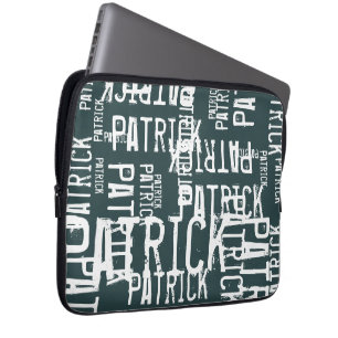 Housse Pour Ordinateur Portable Typographie de motif de nom personnalisée avec sty