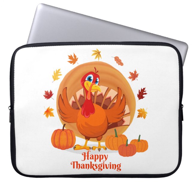 Housse Pour Ordinateur Portable Typographie de Thanksgiving joyeux  (Devant)