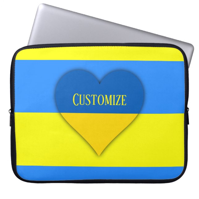 Housse Pour Ordinateur Portable Ukraine Drapeau bleu jaune Thunder_Cove  (Devant)