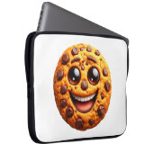 Housse Pour Ordinateur Portable Un biscuit souriant. (Devant droit)