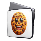 Housse Pour Ordinateur Portable Un biscuit souriant. (devant gauche)