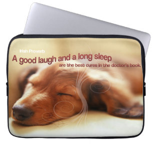 Housse Pour Ordinateur Portable "Un bon rire" Inspirational Citation Portable Slee