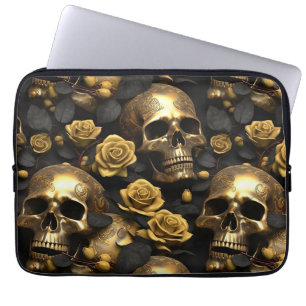 Housse Pour Ordinateur Portable Un crâne et une série Rose 8