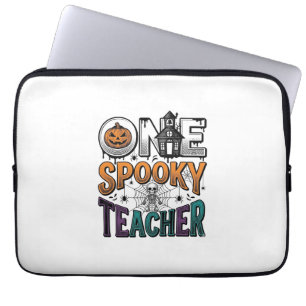 Housse Pour Ordinateur Portable Un design vectoriel Halloween d'un professeur effr