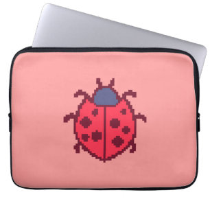 Housse Pour Ordinateur Portable Un insecte de coccinelle à pixellisé mignon lance 