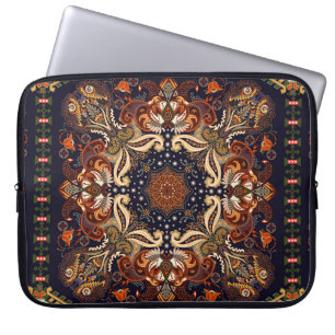 Housse Pour Ordinateur Portable Un ornement sans couture indien. Patch symétrique
