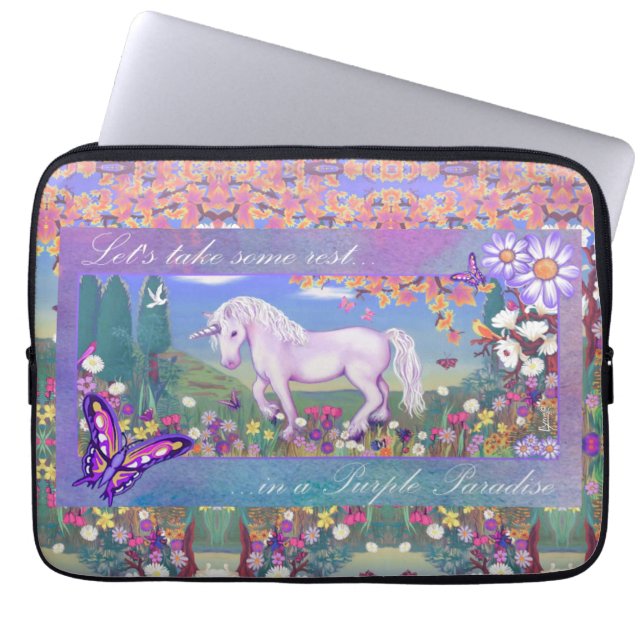 Housse Pour Ordinateur Portable Un paradis mauve (Devant)