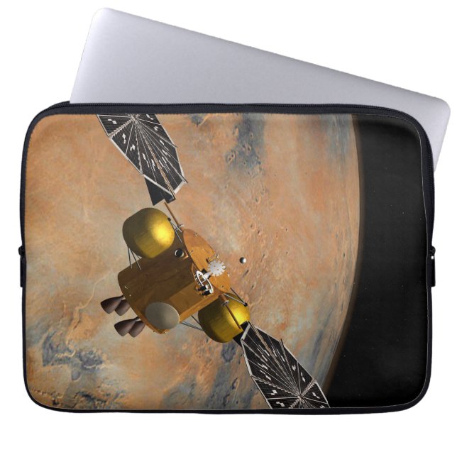 Housse Pour Ordinateur Portable Un vaisseau Spacecraft Orbitant Mars. (Devant)