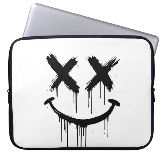 Housse Pour Ordinateur Portable Un visage souriant. (Devant)