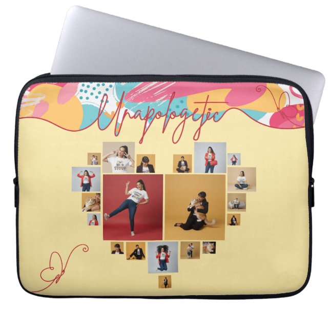 Housse Pour Ordinateur Portable Unapologetic Personalized Feminine Photo Collage (Devant)