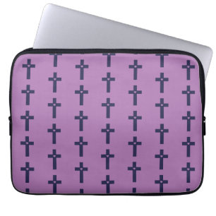 Housse Pour Ordinateur Portable Une croix avec un cœur