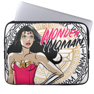 Housse Pour Ordinateur Portable Une Femme Merveilleuse À L'Emblème Tribal Grec