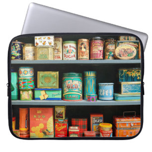 Housse Pour Ordinateur Portable Une grande collection de boîtes vintages colorées 