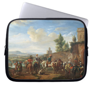 Housse Pour Ordinateur Portable Une partie de chasse par une maison de campagne