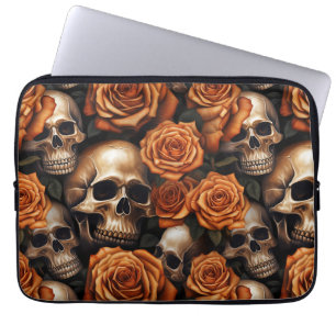 Housse Pour Ordinateur Portable Une série de crânes et de roses Design 9