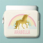 Housse Pour Ordinateur Portable Unicorne arc-en-ciel<br><div class="desc">Design personnalisé Gold Rainbow Unicorn.</div>
