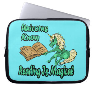 Housse Pour Ordinateur Portable Unicorns Know Reading Is Magical Book Sleeve