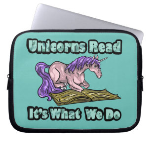 Housse Pour Ordinateur Portable Unicorns Read - C'est ce que nous faisons Livre Sl