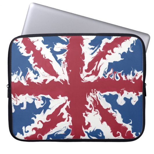 Housse Pour Ordinateur Portable Union Jack Liquid Art (Devant)