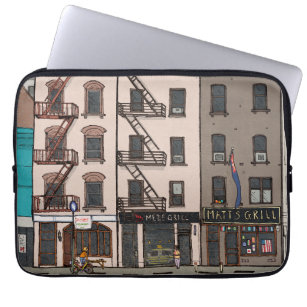 Housse Pour Ordinateur Portable Upper Manhattan New York City USA Illust