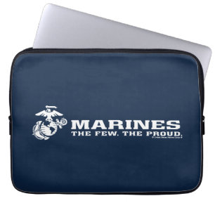 Housse Pour Ordinateur Portable USMC Les rares Logo Fiers - Blanc