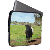 Housse Pour Ordinateur Portable Vache blanche et noire, (Devant droit)