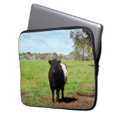 Housse Pour Ordinateur Portable Vache blanche et noire, (devant gauche)